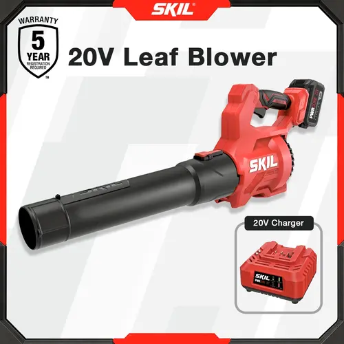 SKIL PWR CORE 20V Cordless Leaf Blower, Brushless 420 CFM  105 MPH, 20-Volt Battery and Charger Included - BL0420B-13