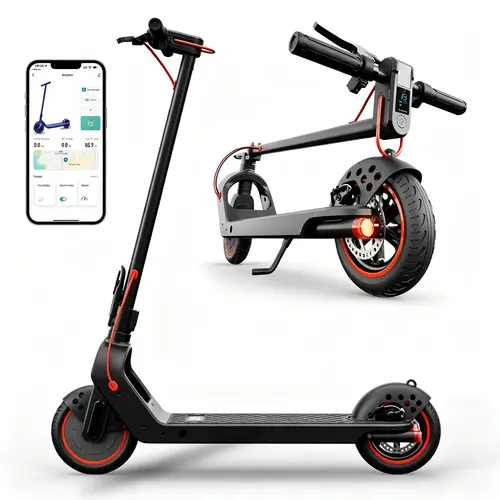 Electric Scooter U7 PRO, 19 MPH Max Speed, 19-25 Miles Range, Peak 500-800W Motor, Long Range Battery, 8.5'' Solid Tires, Climbable, Dual Brakes, App, Foldable Portable Commuter Scooter, Perfect Gift for Adults Teens