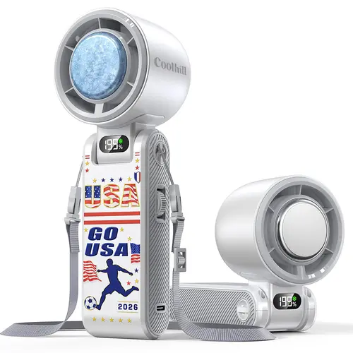 Coolhill Handheld Portable fan - Hand Held Fan Rechargeable, 1-199Speeds, Up to 12Hrs Battery Life, Powerful Mini Personal fan for Travel, Outdoor, Beach & Makeup, High Speed Fan, Speed Adjustable Fan