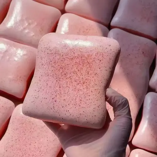 Strawberry Bread Squishy Stress Relief Fidget Toy - Stress Ball Squishy, Anxiety Squishies, Decompression Squeeze, Slow Rising, Fast Rebound, Soft Sensory ASMR, Lightweight Carry, Compact Desk Fidget Aid, Mini Office Gift