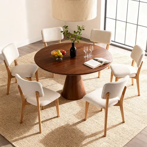 ZZWHOM Natural Oak Modern Wood Dining Chairs (Set of 2/4/6) - Stackable, Saves Precious Space, Stacks in 2 sq ft, Easy Clean, 10-Min Simple Assembly, 1-Page Guide Included, 150 kg Capacity, for 4-Seat Kitchen Table, Ideal for Parents