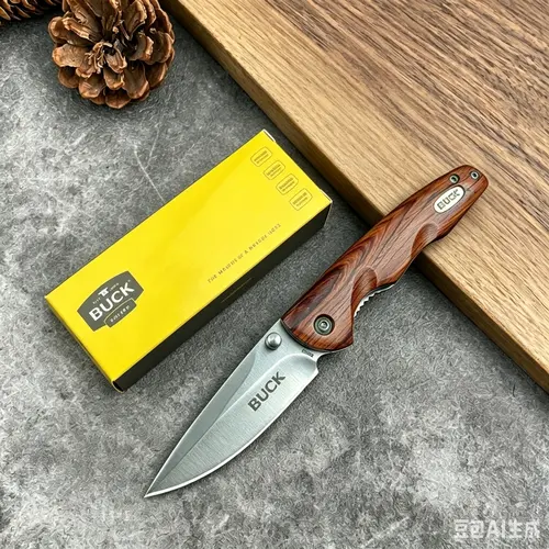 Best-Selling 269 Folding Pocket Knife, 440C Steel Blade, Wooden Handle, High-Quality Outdoor EDC Survival Waist Knife, Camping, Hiking, Fishing, Exploration Jungle Tool, EDC Gear
