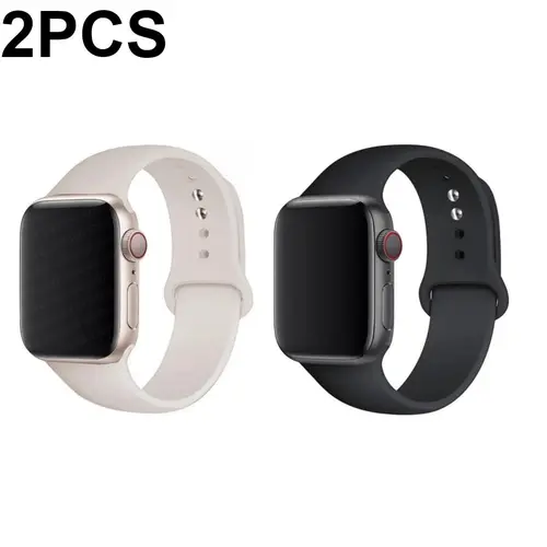 2-Pack — 2026's Hottest Trend: Sport Silicone Bands — Soft, Durable Bands for Apple Watch, Compatible with All 38–49mm Models (Bands Only) Smartwatch Replacement Straps Colorful