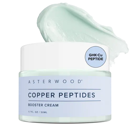 Copper Peptides Booster Cream - GHK-Cu Peptide + Ectoin + Hyaluronic Acid - Firming Face Moisturizer for Skin Barrier Repair - 1.7 Fl Oz