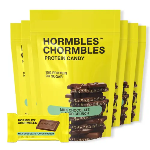 Hormbles Chormbles Protein Candy Minis - Milk Chocolate Crunch (10g Protein, 0g Sugar, Keto Friendly) - 6 Bags / 66 Minis