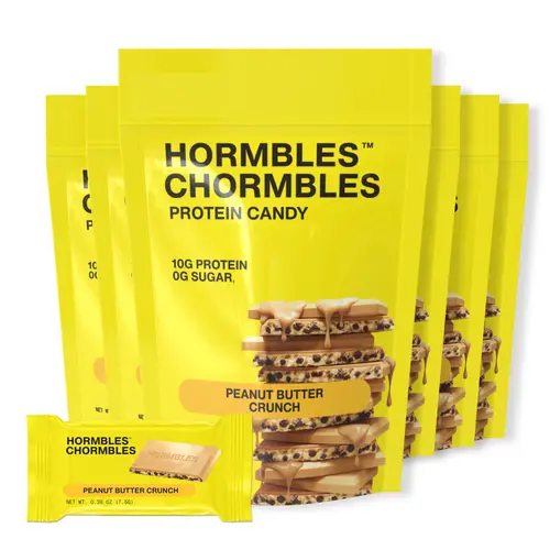 Hormbles Chormbles Protein Candy Minis - Peanut Butter Crunch (10g Protein, 0g Sugar, Keto Friendly) - 6 Bags / 66 Minis