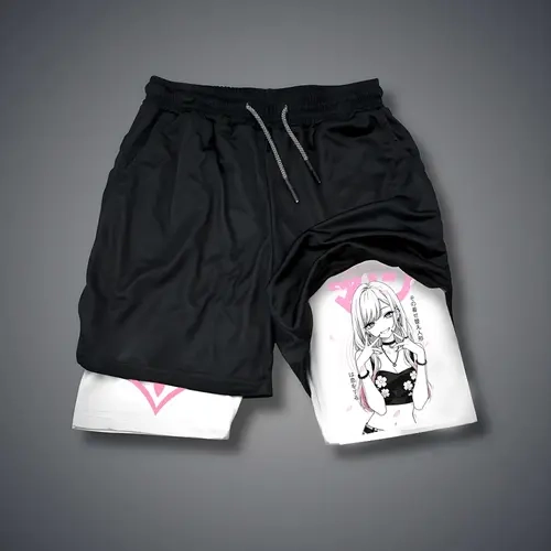 [Vtg90s] Urban Double-Layer Sports Shorts Graphic Shorts Black Shorts Camo Shorts Streetwear Shorts Men Outfits Men Short Shorts Vacation Outfits Shorts