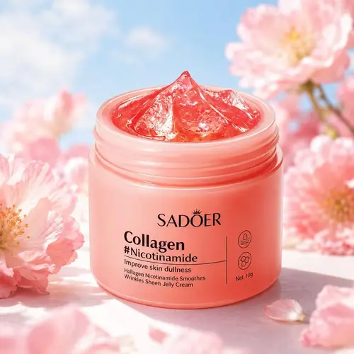 Collagen Niacinamide Jelly Cream - Gentle Daily Facial Moisturizer, Lightweight Non-Sticky Formula for Deep Nourishment, Hydration, Brightening, Even Tone, Elasticity Boost, Dewy Skin Repair & Natural Look Smooth Skin Routine, Face