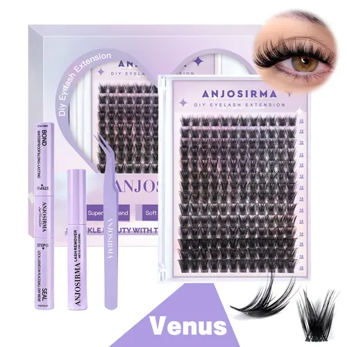 ANJOSIRMA Flawless Wispy Lash Clusters, 10-16mm 168pcs Salon-Quality Cosmetic Eyelash Extensions, Lightweight DIY Individual Lashes with Soft Thin Band, Eyelashes Extensions, Makeup Eyelash