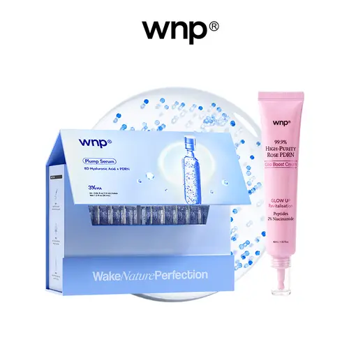 [WNP Official] Exclusive Bundle | Plump Serum, 3% 8D Hyaluronic Acid + PDRN, Long-Lasting Hydration for Plump | Glow & Clear Skincare Set | Glo Boost Cream, Glass Glow Skin | Blackhead Exfoliating Serum, Clearer Pores in 10 Minutes