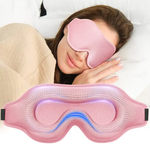 Albatross Health Weighted Foam Eye Mask - Blackout 3D Contoured Sleep Mask for Side Sleepers, Adjustable Strap Travel Blindfold (Obsidian, 4.6oz), Weighted Eye Mask