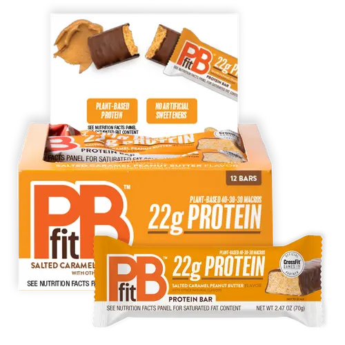PBfit Salted Caramel Peanut Butter Protein Bars