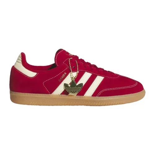 【FLY KICKS EXCLUSIVE】Adidas Samba Red Gold Suede Women's Fashion Footwear Trendy Everyday Sneaker Casual Shoe Girl