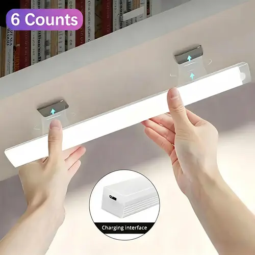 Wireless LED Motion Sensor Night Light, USB Rechargeable Magnetic Stick-On Lamp for Kitchen, Closet, Wardrobe, Aisle, Room, Kitchen Accessories