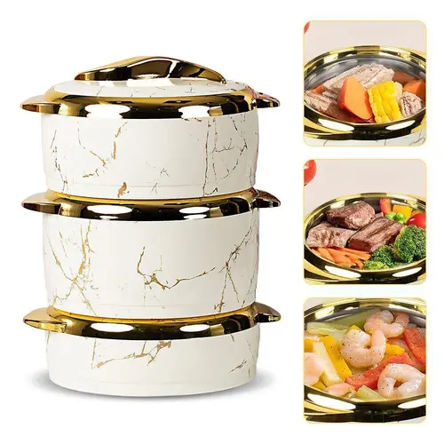 Luxury 3-Piece Thermal Casserole Dish Set with Lids, Insulated Stainless Steel Container for Hot & Cold Food#DealsForYouDays,home essentials
