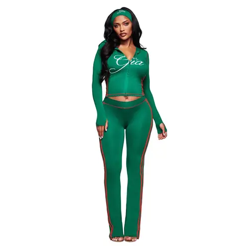BLARE SPORT HOODIE AND HEADBAND - GREEN