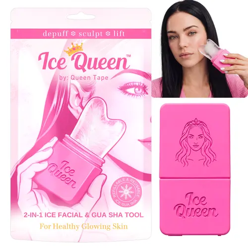 Ice Queen 2-In-1 Ice Facial & Gua Sha Tool by: Queen Tape Sculpting, revitalizing, ice gua sha