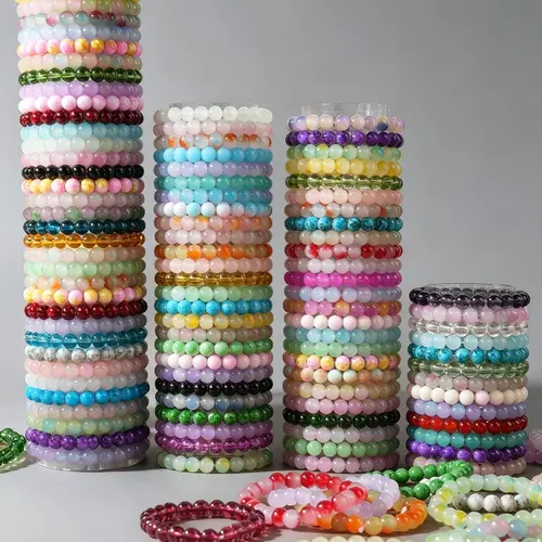 Women's Handmade Assorted Colored Glass Beaded Bracelet Set - 9/29pcs Stacking Bracelet Stacks for Summer Holidays, Daily Wear, Gifts for Women