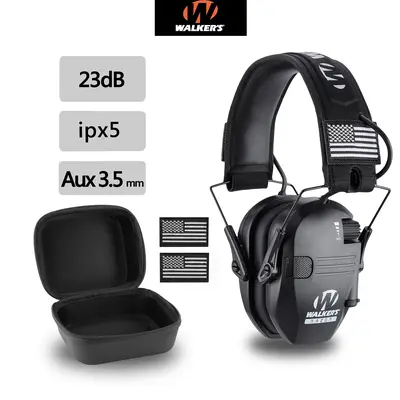 Wired Head-Mounted Safety Electronic Hearing Protectors, Noise-Reduction Earmuffs for Shooting, Outdoor Activities
