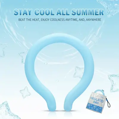 Neck Cooling Tube with Insulated Bag, Wearable Ice Ring Cooler for Hot Weather, Sports & Outdoor Leisure Body Cooling Accessory