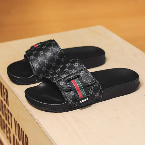 Men's Print Outdoor Beach EVA Slippers, Non-Slip and Comfortable, Suitable for Indoor and Outdoor, Lightweight Casual Summer Footwear