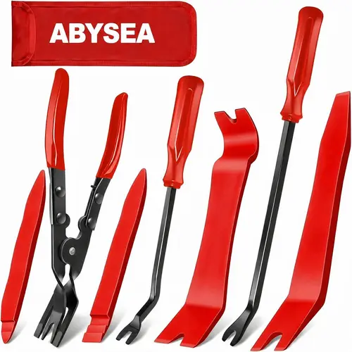 7-Piece Auto Upholstery Repair Clip Set - Auto Repair Ready, Pliers, Fastener Remover, Bagged for Carry Storage Bag, Cars Accessories, Tools and Gadgets, Dashboard Panel Fix