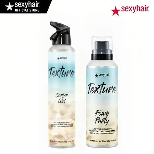 SexyHair Texture Surfer Girl Dry Texturizing Spray &Texture SexyHair Foam Party