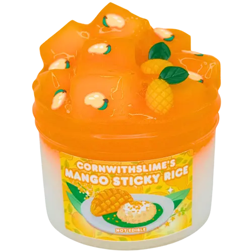 Mango Sticky Rice 8oz Slime Icee x Jelly Cube Texture Scented Mango Sticky Rice