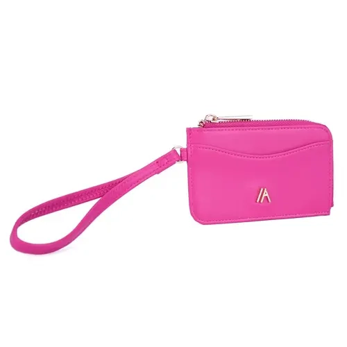 Vegan Leather Zip Wristlet Wallet