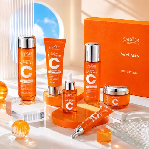 SADOER 5x Vitamin C Skincare Set Hydrating Glow Routine