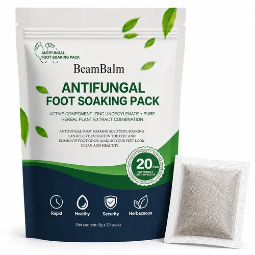 Maximum Strength Antifungal Foot Soaking Pack with Antifungal Powder | Triple Action Intensive Foot Care Formula, 20 Packs for Refreshment, Odor Reduction, Thick Nail Fix, Yellow Nail Help