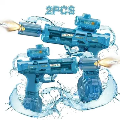 EFFUN High-Speed Rechargeable Automatic Water Gun - LED Light Effects, 300ml Tank, Toy for Kids Outdoor Play, Outdoor Gadgets for Summer Fun, Fun Gifts for Kids & Adults