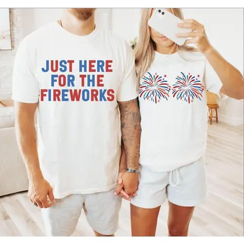 Funny Couples Fourth of July Shirts, Humor 4th of July Matching Shirts for Couples, Independence Day Fireworks Tees,Independence Day Shirt