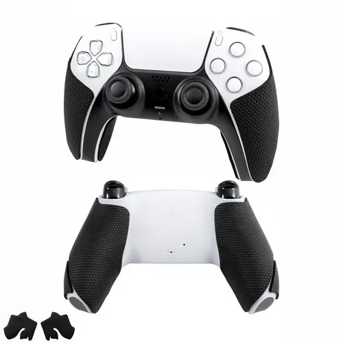 PS5 Controller Grip Tapes - Ultra Version Anti-Slip, Sweat-Absorbent Skin Kit Sticker with Memory, Thumb Grip, Cushioned Supports Long Play, Moisture Wick Top, Peel-Place-Reposition Fast, Black Jynxzi PlayStation 5 Accessory (Controller Not Included)