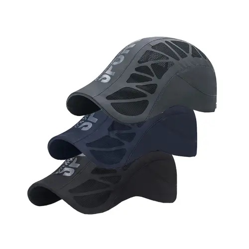 Athletic Hat for Adults, Quick-Drying Polyester Baseball Cap with Breathable Mesh, Adjustable Sun Hat for Beach & Outdoor Sports, Athletic Hats
