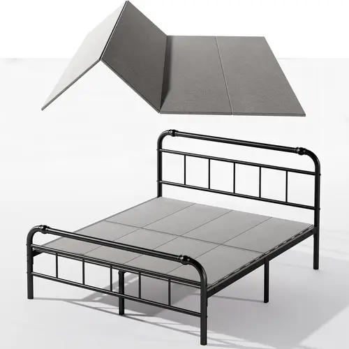 AARDHEN Queen Size Rectangular Bunkie Board (78"x56") - Sturdy 8mm Reinforced Under Mattress Support, Low-Profile Foldable Space-Saving Bed Base, Easy Set-Up Enhancer for Modern Bed Frames & Headboards
