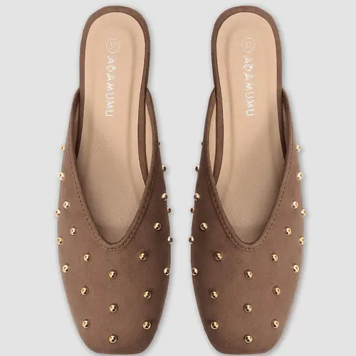 New Women's Fashion Comfortable Flat Shoes, Mule Flats, Casual Mules, Cute Daily Wear, Perfect for Holidays and Summer Sales, Stylish and Practical