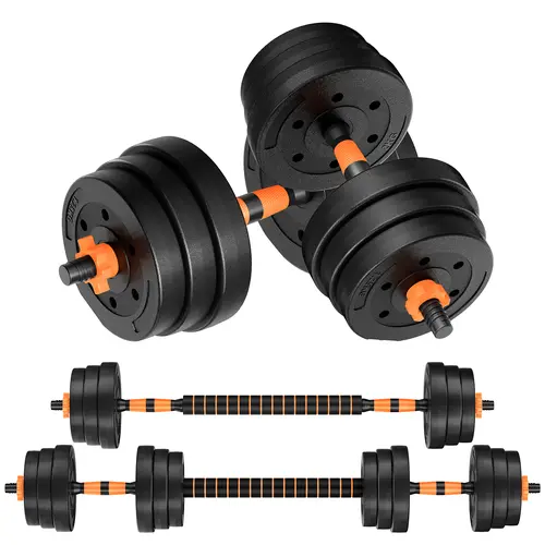 Adjustable dumbbell set,22/44/66lbs Free Weights set Used as dumbbells and Barbell, Fitness Exercise for Home Gym Suitable for Men/Women