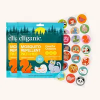 Cliganic Mosquito Repellent Patches- Animal Design [2 Pack] - for Kids & Adults Shaped Badges with Essential Oils, DEET-Free & Natural Bug Protection for Travel, Camping & Outdoor Play