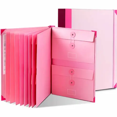 summerwins Family Emergency Binder Document Organizer - Unisex Adults Office Expandable File Folder with Labeled Pockets, Elastic Band, for Passports, Birth Certificates, Important Papers, Data Paper, Desk Files Organizer
