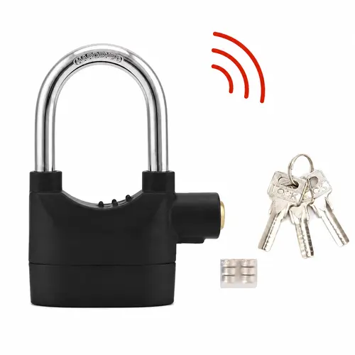Alarm Lock 110dba Universal Security Alarm Lock System Anti-Theft for Door Motor Bicycle Padlock with 3 Keys
