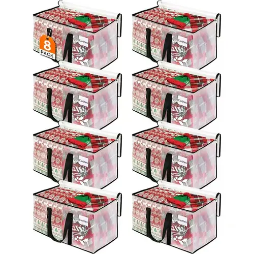 9 Pack Heavy-Duty Handle Space Saver Bags, 93L Extra-Large Totes for Grouping Bulky Items, Waterproof Home Organizer for Clothes Blankets Comforters, IKEA Alternative Travel Camping Luggage, Large Storage Bags