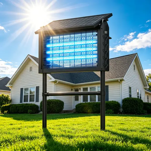 Solar Bug Zapper Outdoor, 4500V Electric Mosquito Zapper with 3 UV Tubes, IP65 Waterproof Solar Powered Insect Killer for Patio Backyard,Fly Trap for Home Garden,Camping & Indoor Use