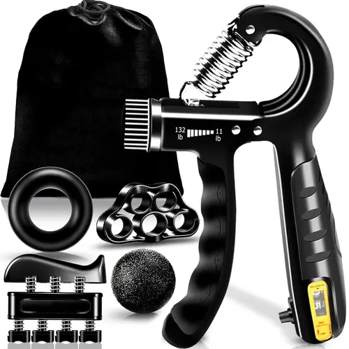 Grip Strength Trainer (5 Pack), Forearm Strengthener, Hand Strengthening Devices, Hand Exercisers for Strength, Finger Strengthener, Wrist Exerciser, Baseball Climbing Calisthenics Basketball