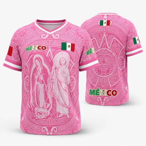 Men's Light Pink Virgencita & San Juditas Mexico 2026 Soccer Jersey, Professional Casual Sports Shirt, Mexican Culture-Inspired Fan Apparel, Mexico 2026 Jersey summerwins