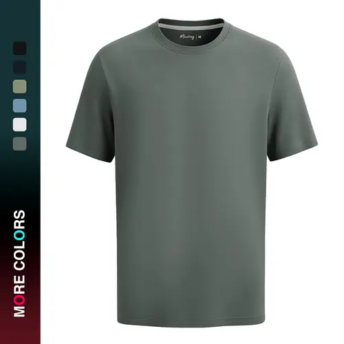 MAELREG Men's Roma Knit Performance T-Shirt UPF 50+ Quick Dry Moisture Wicking Breathable 4-Way Stretch Crew Neck Short Sleeve Athletic Tee