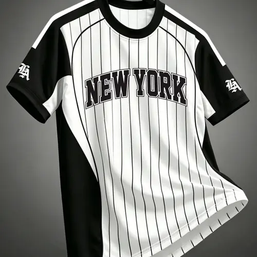 Men's Retro Striped Colorblock Baseball T-Shirt, sports activewear tee, Summer Fashion Street-Style Round-Neck Short-Sleeve T-Shirt for Daily Casual Sportswear
