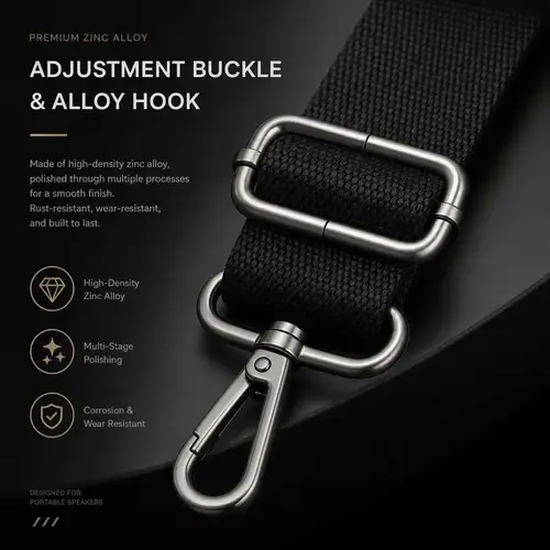 Universal Adjustable Speaker Shoulder Strap & Neck Lanyard - Anti-Slip, Anti-Lost, Lightweight, Durable Hands-Free Accessory for Bluetooth Speakers, Camping, Travel, Accessories