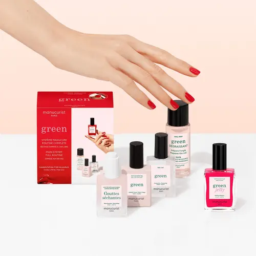 Manucurist Jelly Nail Polish Kit - Glossy Sheer Jelly Nails - Long Lasting Shine, Quick Dry,  Easy Removal