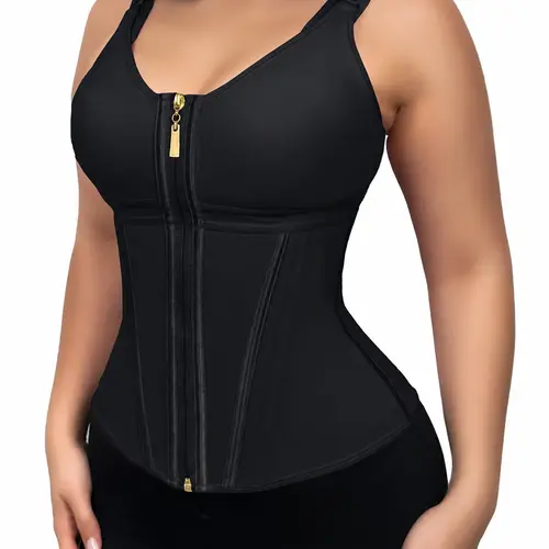 Waist Shapewear for Women with Bra Girdle Workout Shapewear with Adjustable Shoulder Strap Women's Colombian Faja Seamless Shapewear Waist Shapewear Corset for Women Sport Workout Vest for Women Women's Adjustable Compression Waist Trainer Corset Black